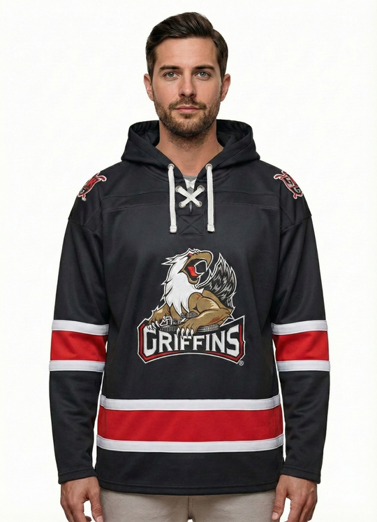 Grand Rapids Griffins AHL Hockey Embroidered Lace Hoodie