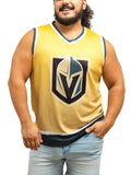 Vegas Golden Knights Championship Gold Ombré Hockey Tank hockey tanks BenchClearers S Gold Polyester