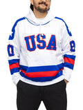USA Miracle on Ice 1980 Away Hockey Hoodie - FRONT 1