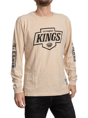 Los Angeles Kings Oatmeal Acid Washed Long Sleeve Shirt