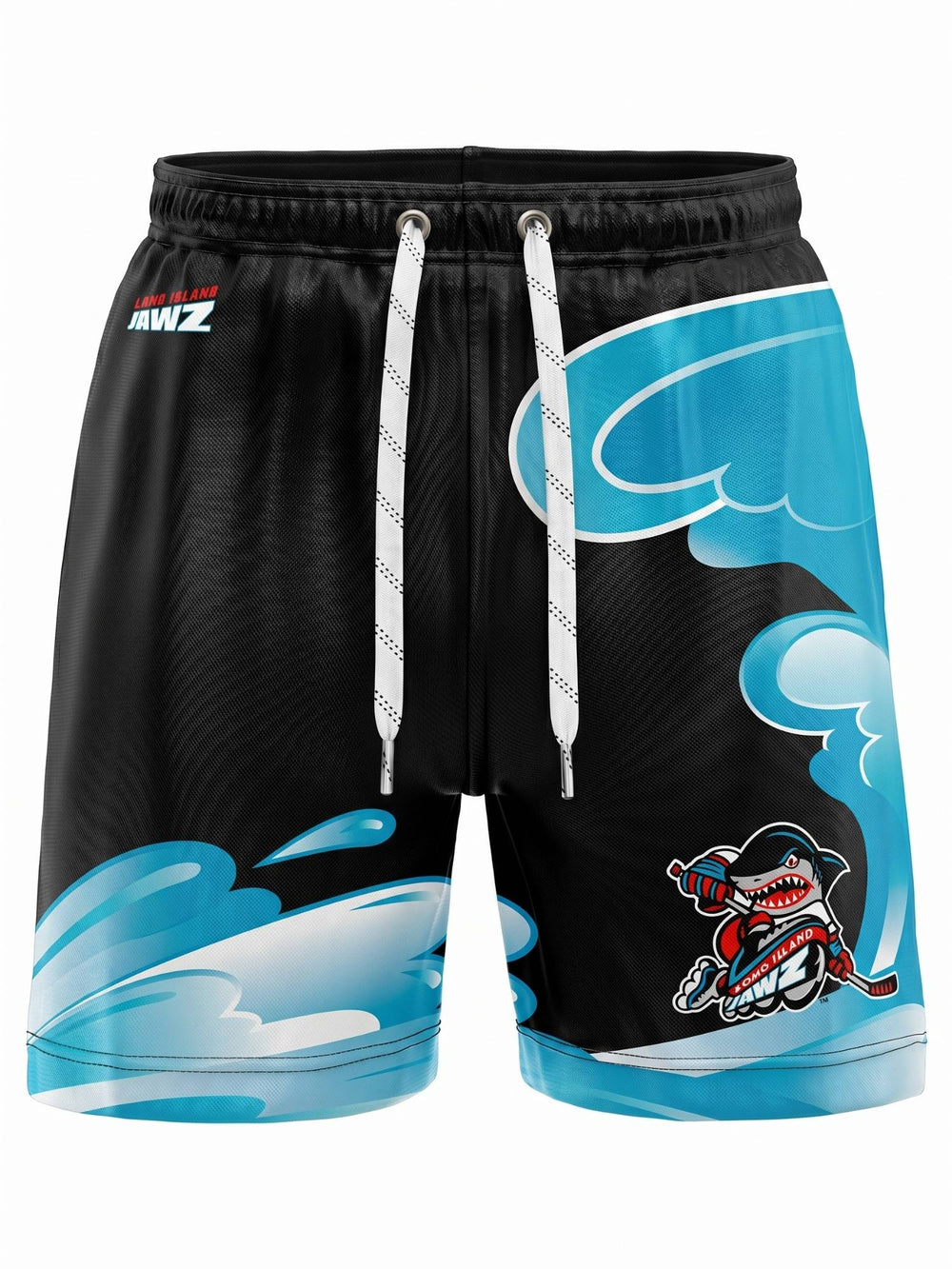 Bench Clearers Long Island Jawz Hockey Shorts - 3D FRONT