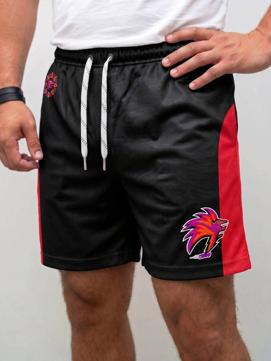 Bench Clearers Las Vegas Flash Hockey Shorts - MODEL FRONT