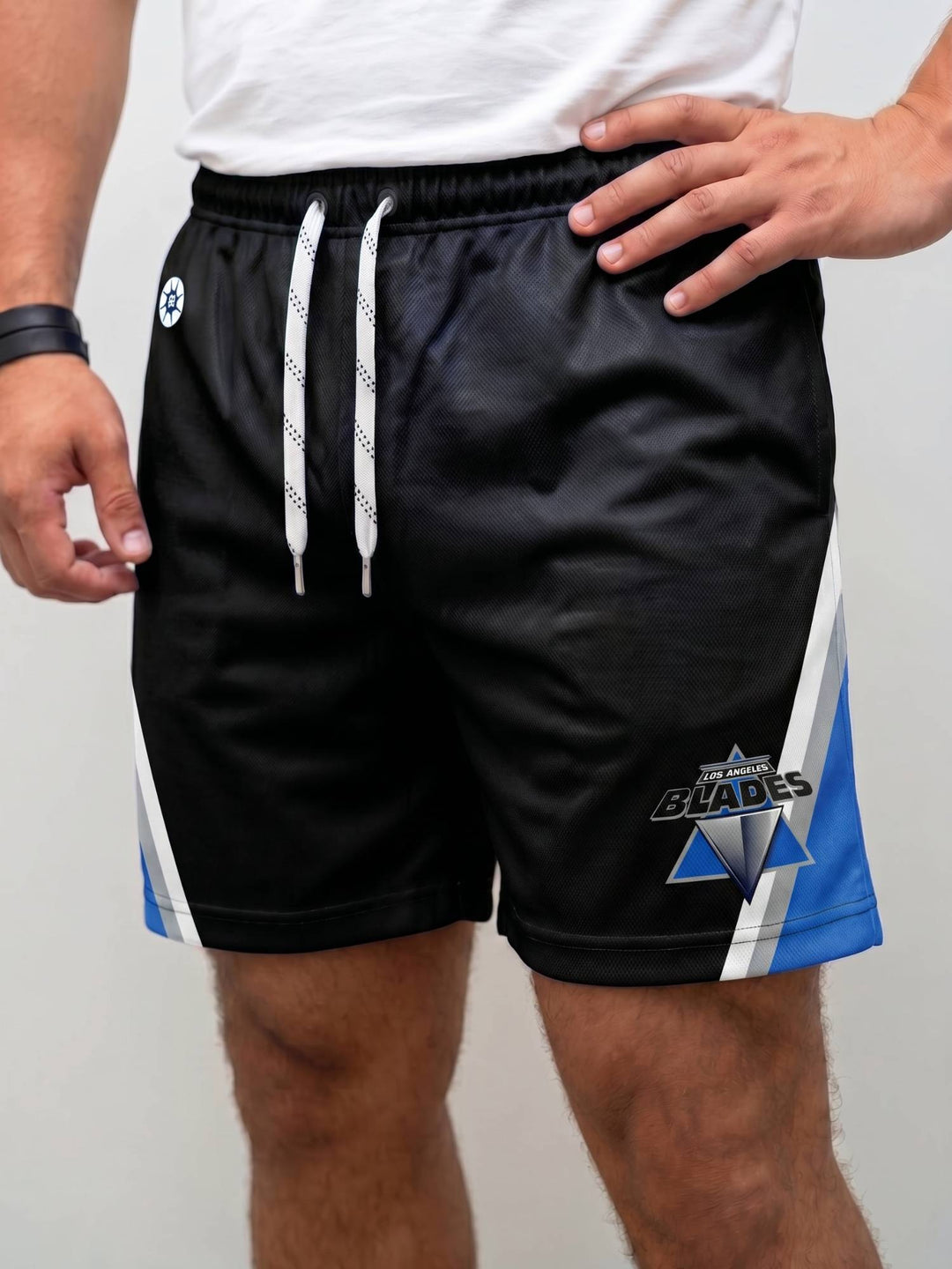 Bench Clearers Los Angeles Blades Hockey Shorts - MODEL FRONT