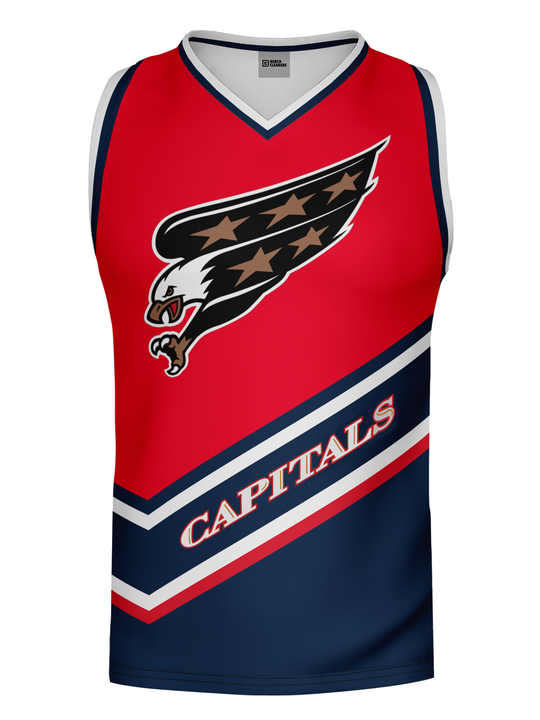 Washington Capitals "Screaming Eagle" Red Alternate Hockey Tank - 3D FRONT