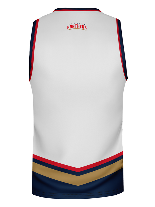 Florida Panthers "Leaping Cat" White Alternate Hockey Tank - 3D BACK