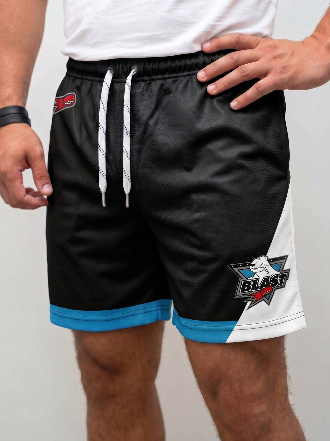 Bench Clearers Minnesota Arctic Blast Hockey Shorts - MODEL FRONT