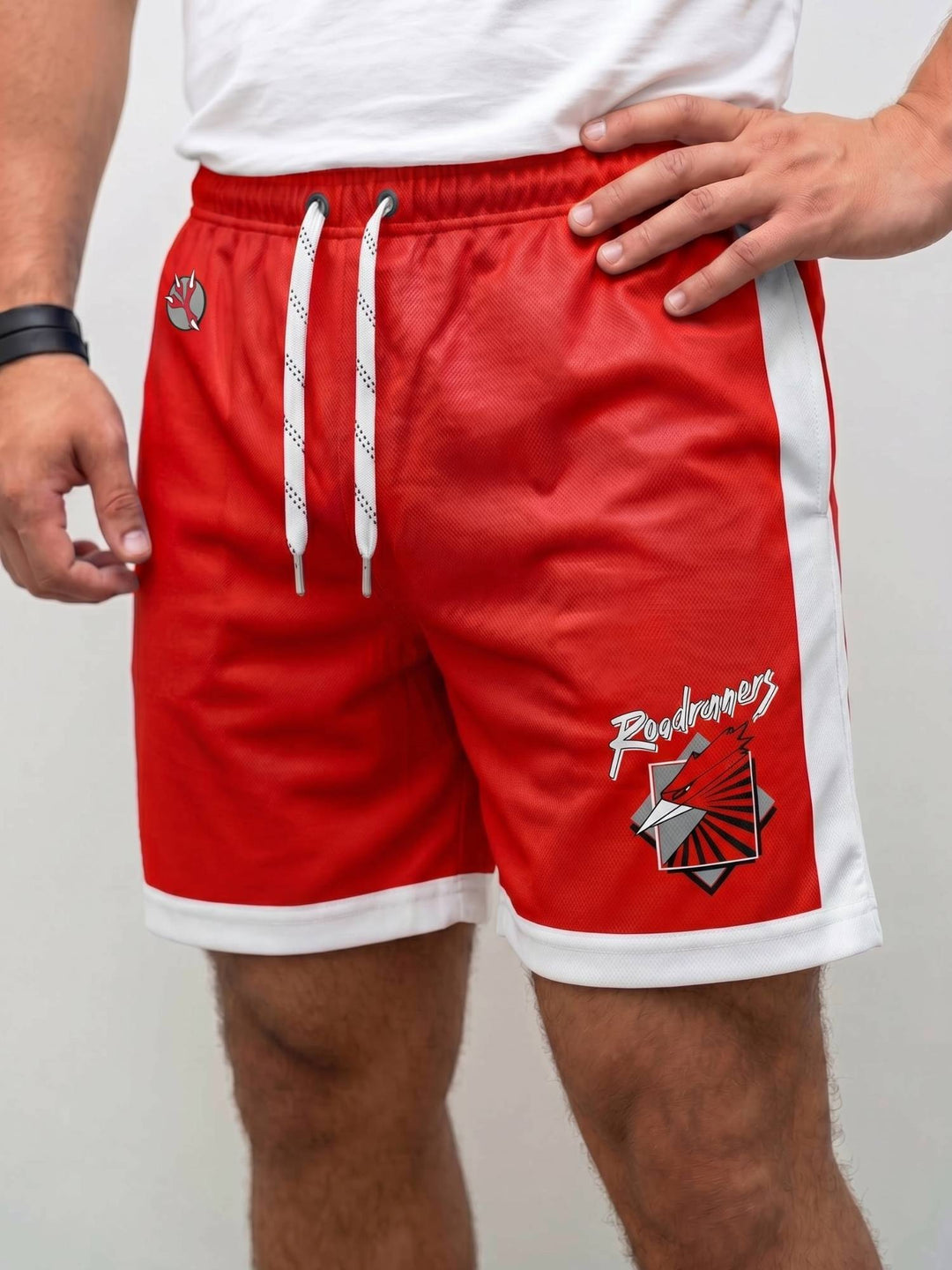  Bench Clearers Montreal Roadrunners Hockey Shorts - MODEL FRONT