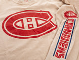 Montreal Canadiens Oatmeal Acid Washed Long Sleeve Shirt