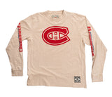 Montreal Canadiens Oatmeal Acid Washed Long Sleeve Shirt