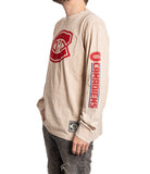 Montreal Canadiens Oatmeal Acid Washed Long Sleeve Shirt