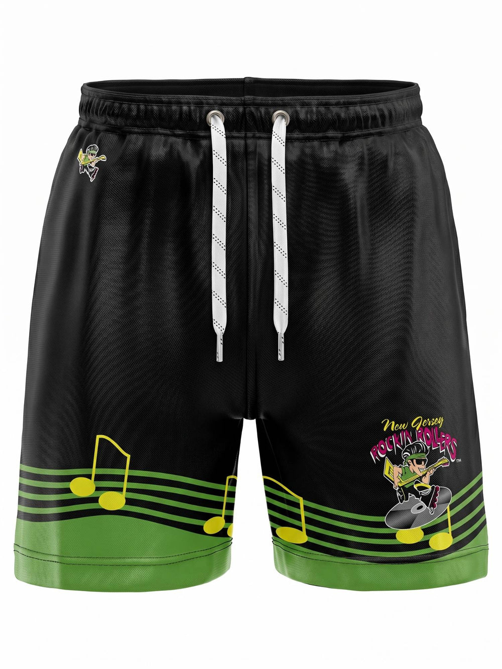  Bench Clearers New Jersey Rockin' Rollers Hockey Shorts - 3D FRONT