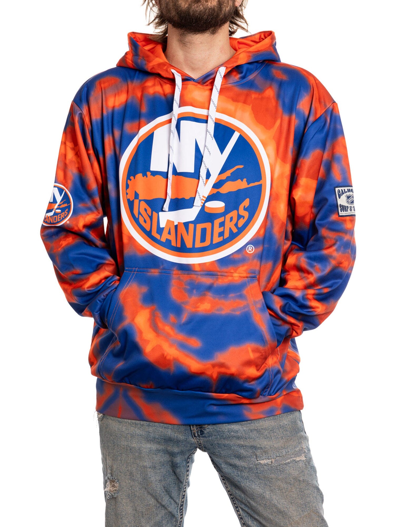 New York Islanders Hockey Hoodie Hockey Hoodie BenchClearers S Blue Polyester