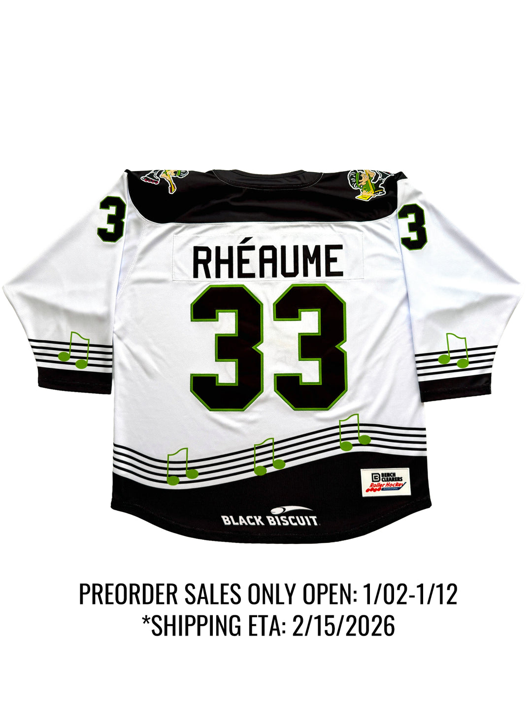 New Jersey Rockin' Rollers Away Elite Pro Embroidered Hockey Jersey*PREORDER OPEN 1/2-1/12*
