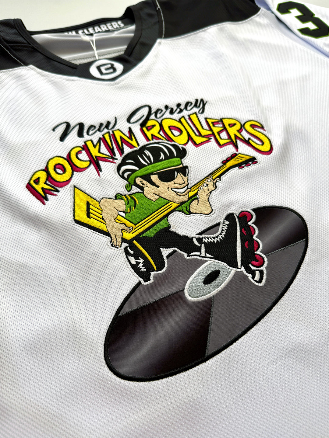 New Jersey Rockin' Rollers Away Elite Pro Embroidered Hockey Jersey*PREORDER OPEN 1/2-1/12*