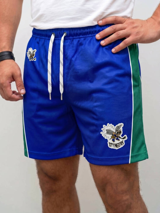  Bench Clearers New England Stingers Hockey Shorts - MODEL FRONT