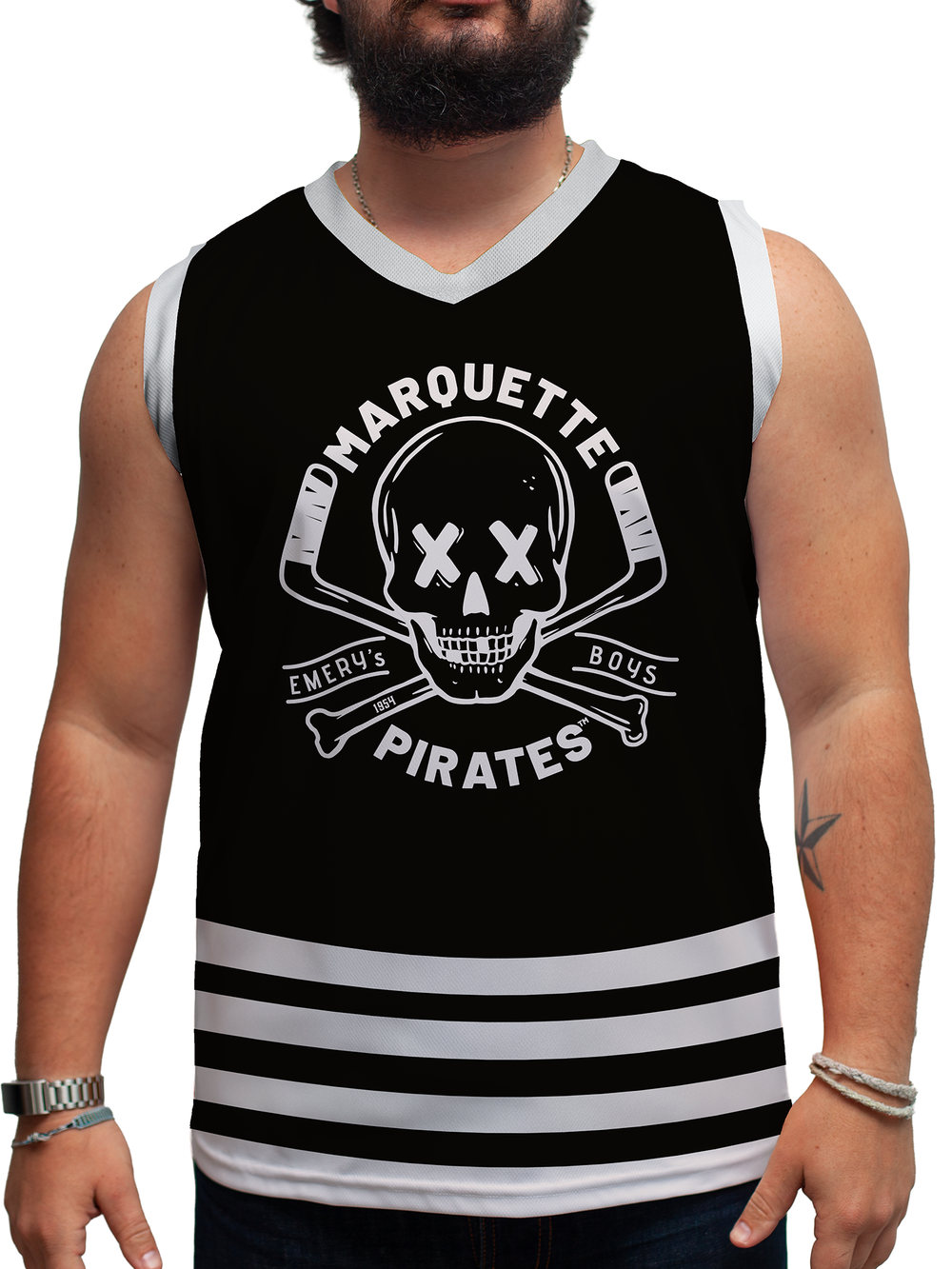 Marquette Pirates Hockey Tank - FRONT | BenchClearers Hockey Apparel