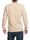 Edmonton Oilers Oatmeal Acid Washed Long Sleeve Shirt