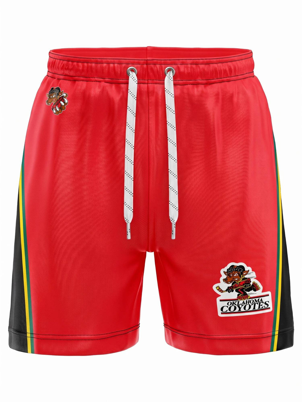  Bench Clearers Oklahoma Coyotes Hockey Shorts - 3D FRONT