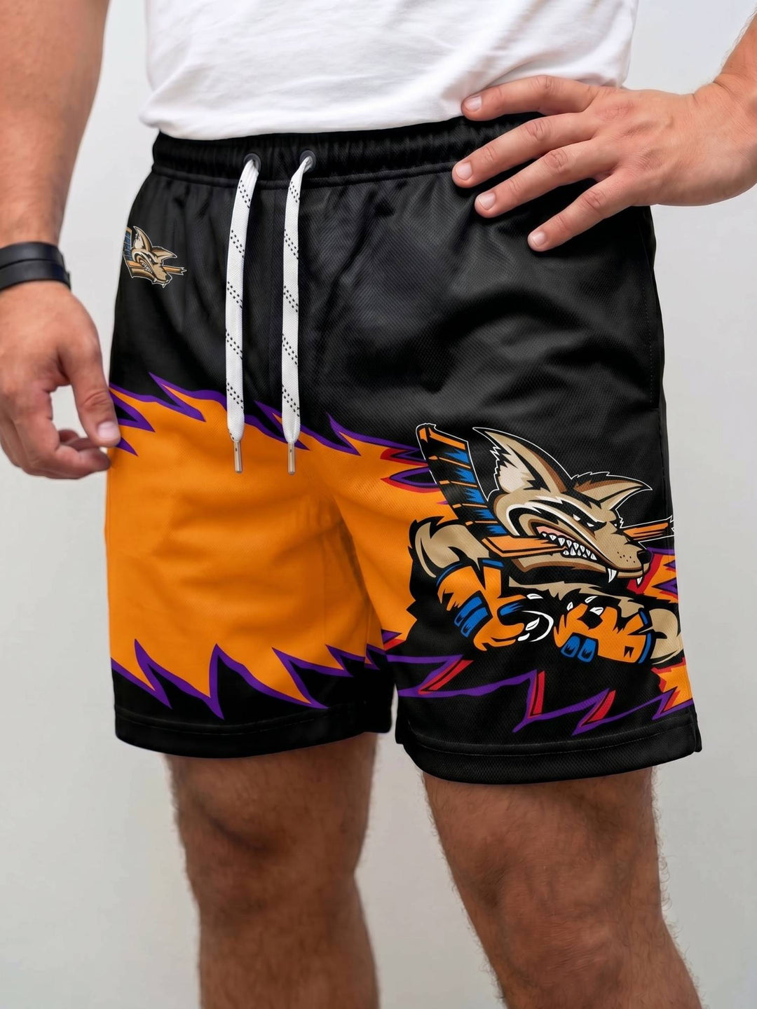  Bench Clearers Orlando Jackals Hockey Shorts - MODEL FRONT