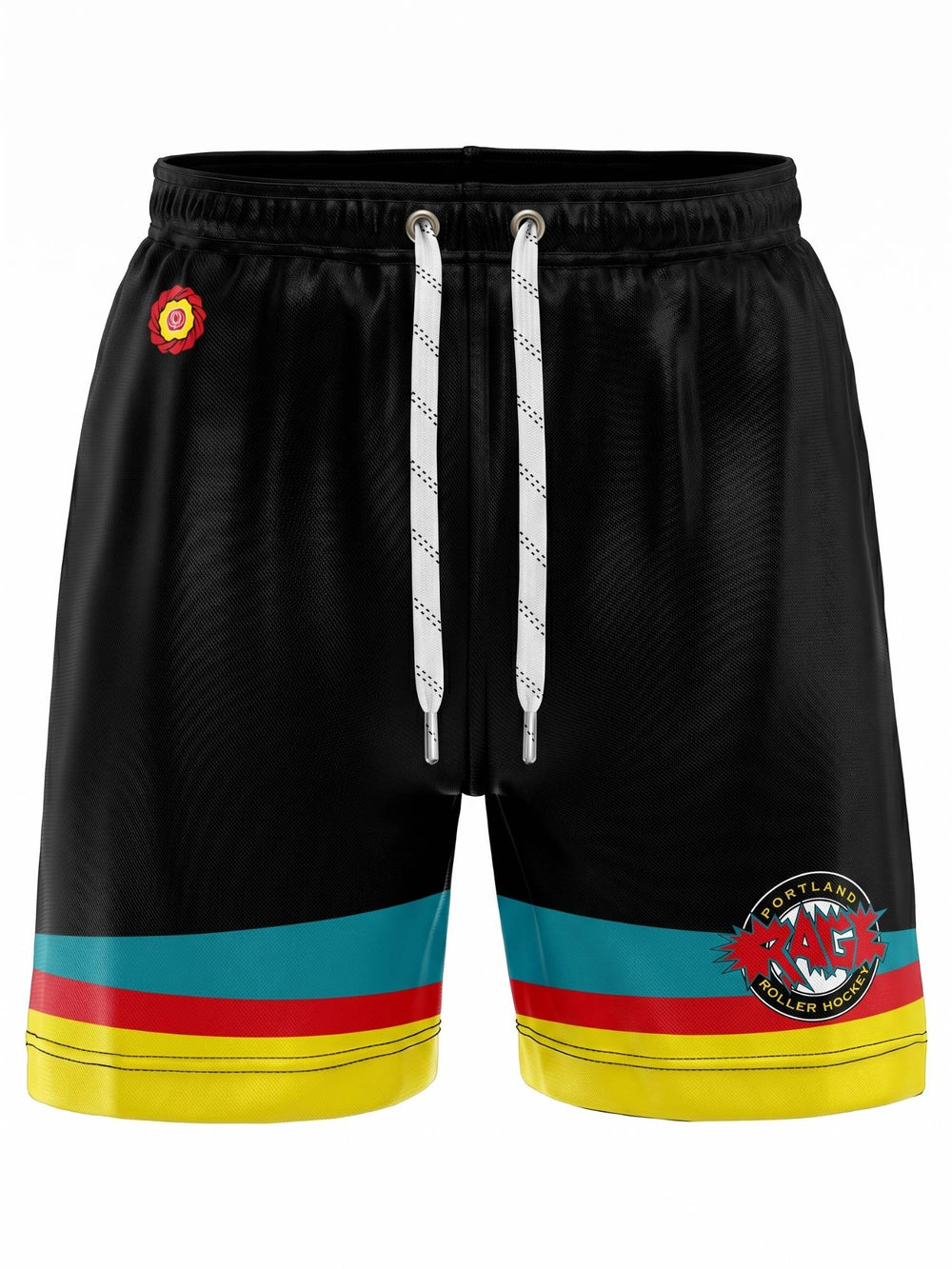  Bench Clearers Portland Rage Alternate Hockey Shorts - 3D FRONT