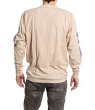 New York Rangers Oatmeal Acid Washed Long Sleeve Shirt