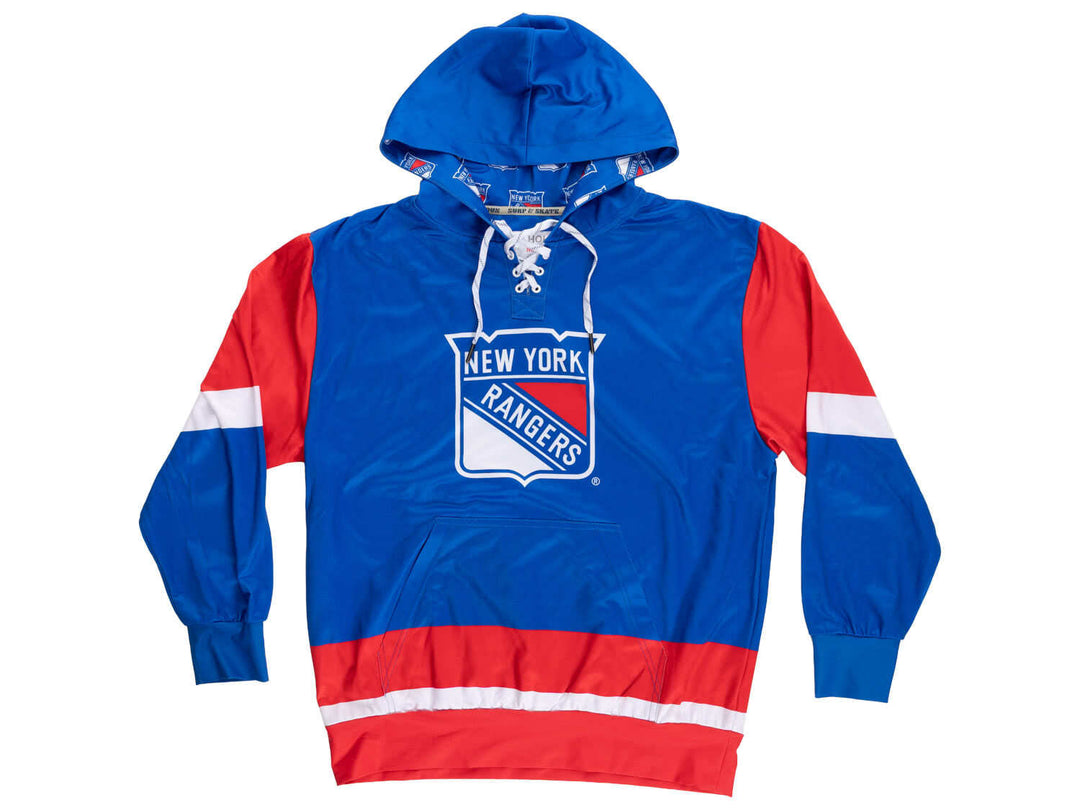 New York Rangers "Hockey Lace" Hockey Hoodie