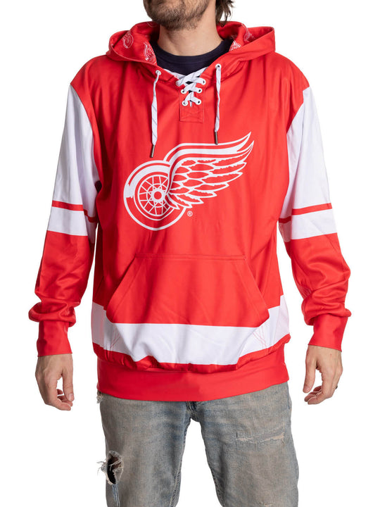 Detroit Red Wings "Hockey Lace" Hockey Hoodie