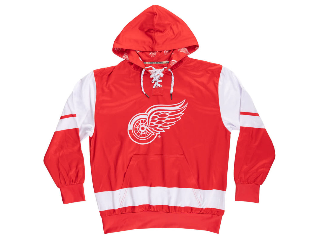 Detroit Red Wings "Hockey Lace" Hockey Hoodie