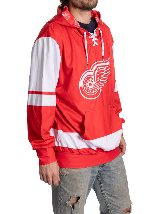 Detroit Red Wings "Hockey Lace" Hockey Hoodie