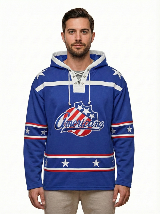 Rochester Americans AHL Hockey Embroidered Lace Hoodie