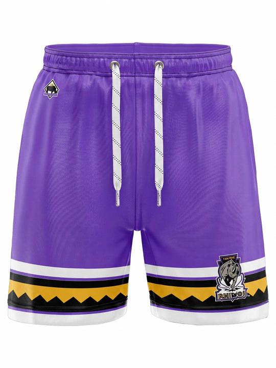 Bench Clearers San Jose Rhinos Hockey Shorts - 3D FRONT