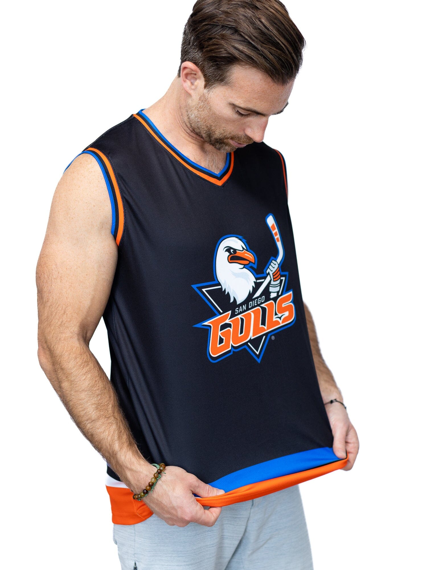 New Blank San Diego Gulls Breast Cancer New Men's CCM Game Jersey