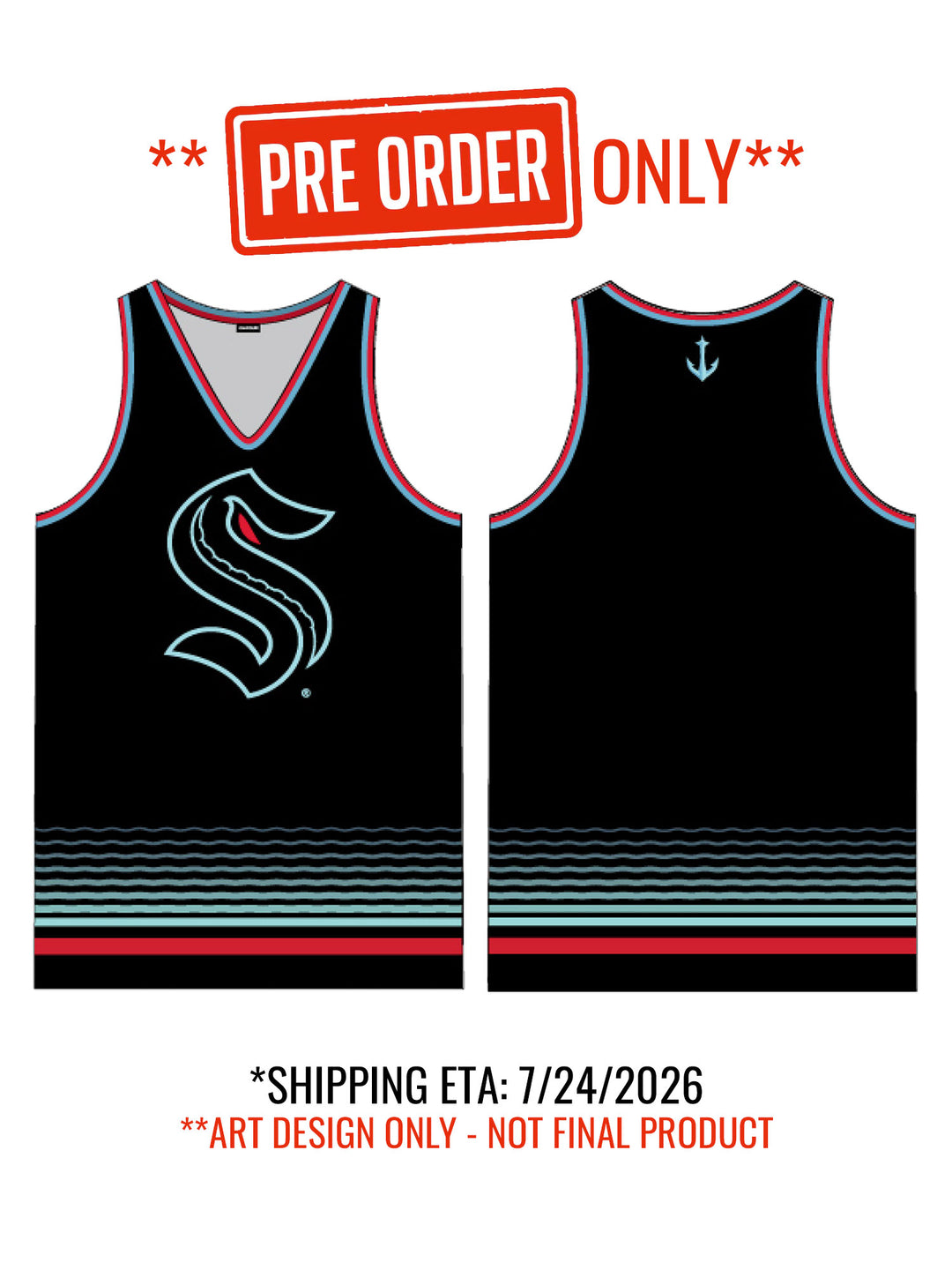 Seattle Kraken Abyss Alternate Hockey Tank*PREORDER OPEN*ETA 7/24