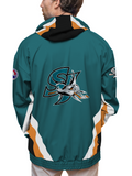 San Jose Barracuda Hockey Windbreaker - BACK