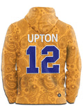 Slapshot Charlestown Chiefs Captain Johnny Upton #12 Yellow Paisley Hoodie Hockey Hoodie BenchClearers 