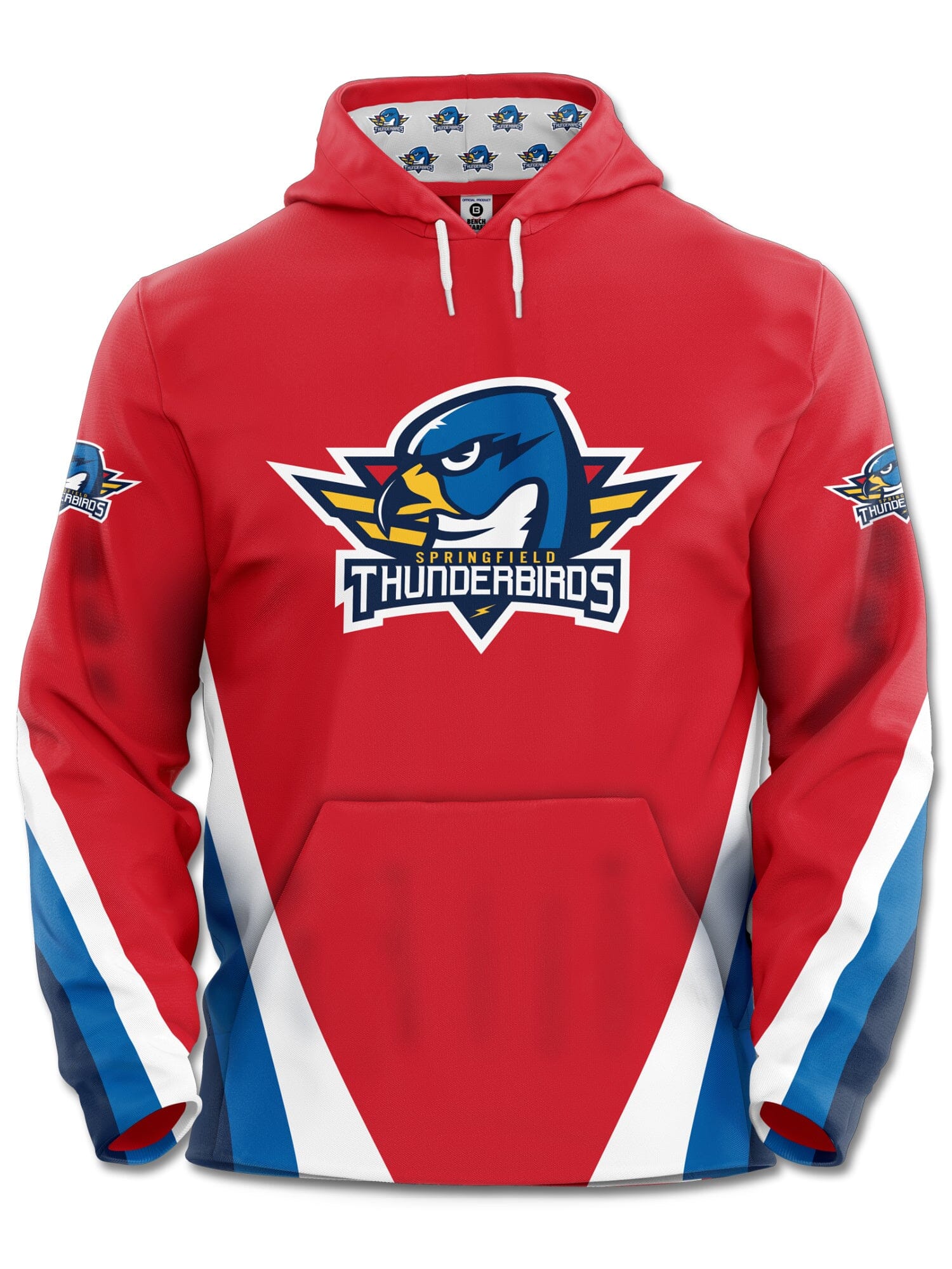 Springfield Thunderbirds Hockey Hoodie Hockey Hoodie BenchClearers XS Red Polyester