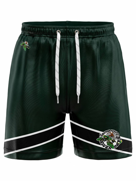  Bench Clearers Sacramento River Rats Hockey Shorts - 3D FRONT