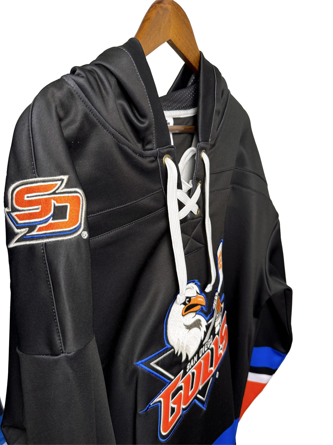 San Diego Gulls AHL Hockey Embroidered Lace Hoodie