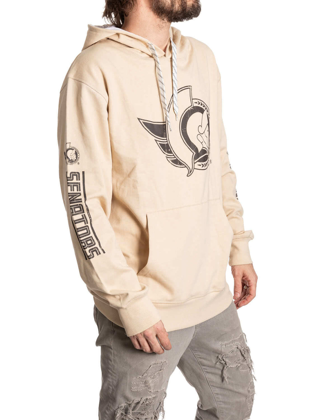 Ottawa Senators Oatmeal Hockey Hoodie