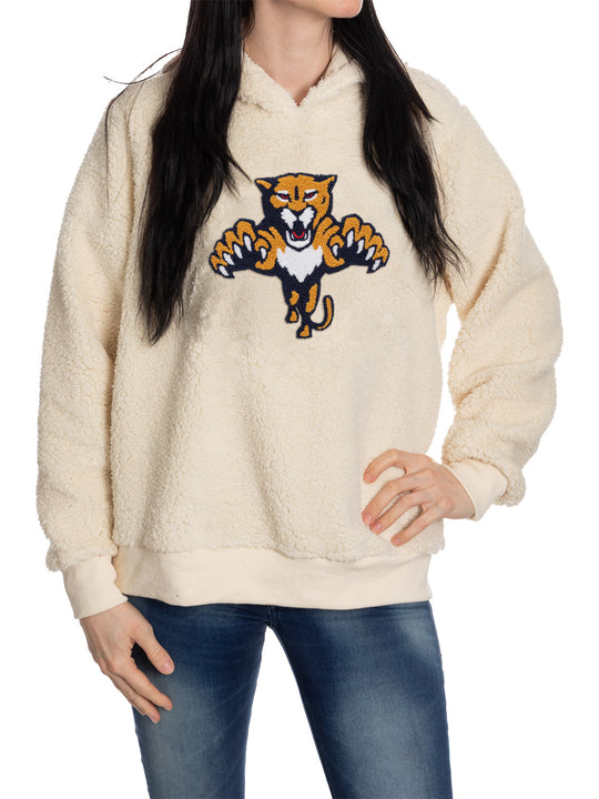 Florida Panthers "Leaping Cat" Alternate Women's Sherpa Hoodie