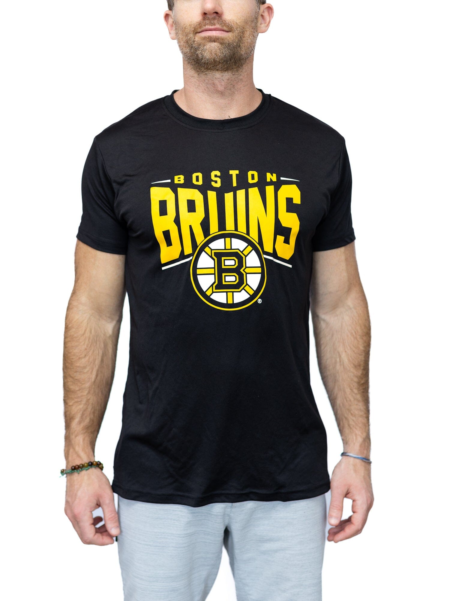 Boston Bruins "Full Fandom" Moisture Wicking T-Shirt T-Shirt BenchClearers S Black Polyester