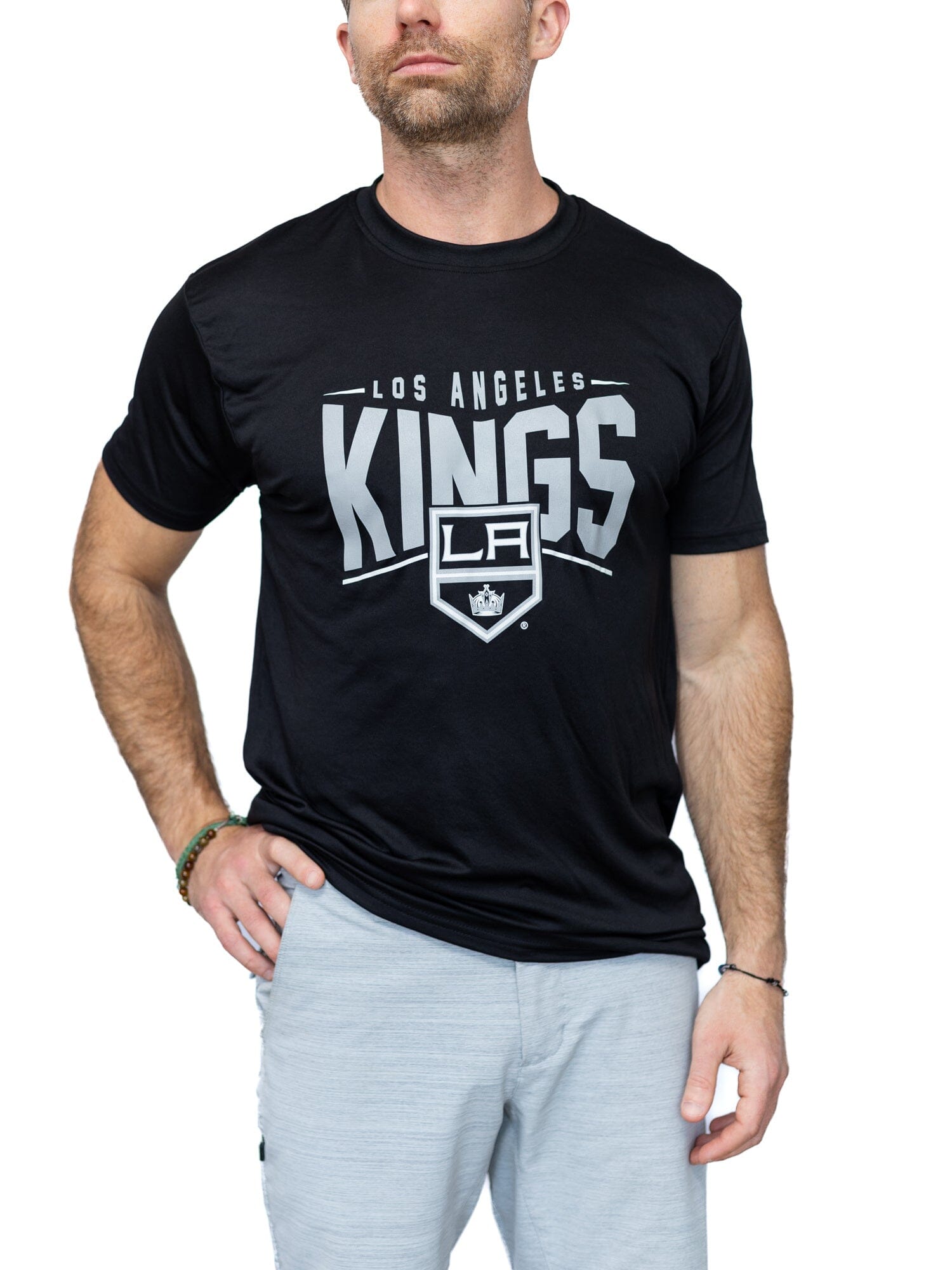 Los Angeles Kings "Full Fandom" Moisture Wicking T-Shirt T-Shirt BenchClearers S Black Polyester