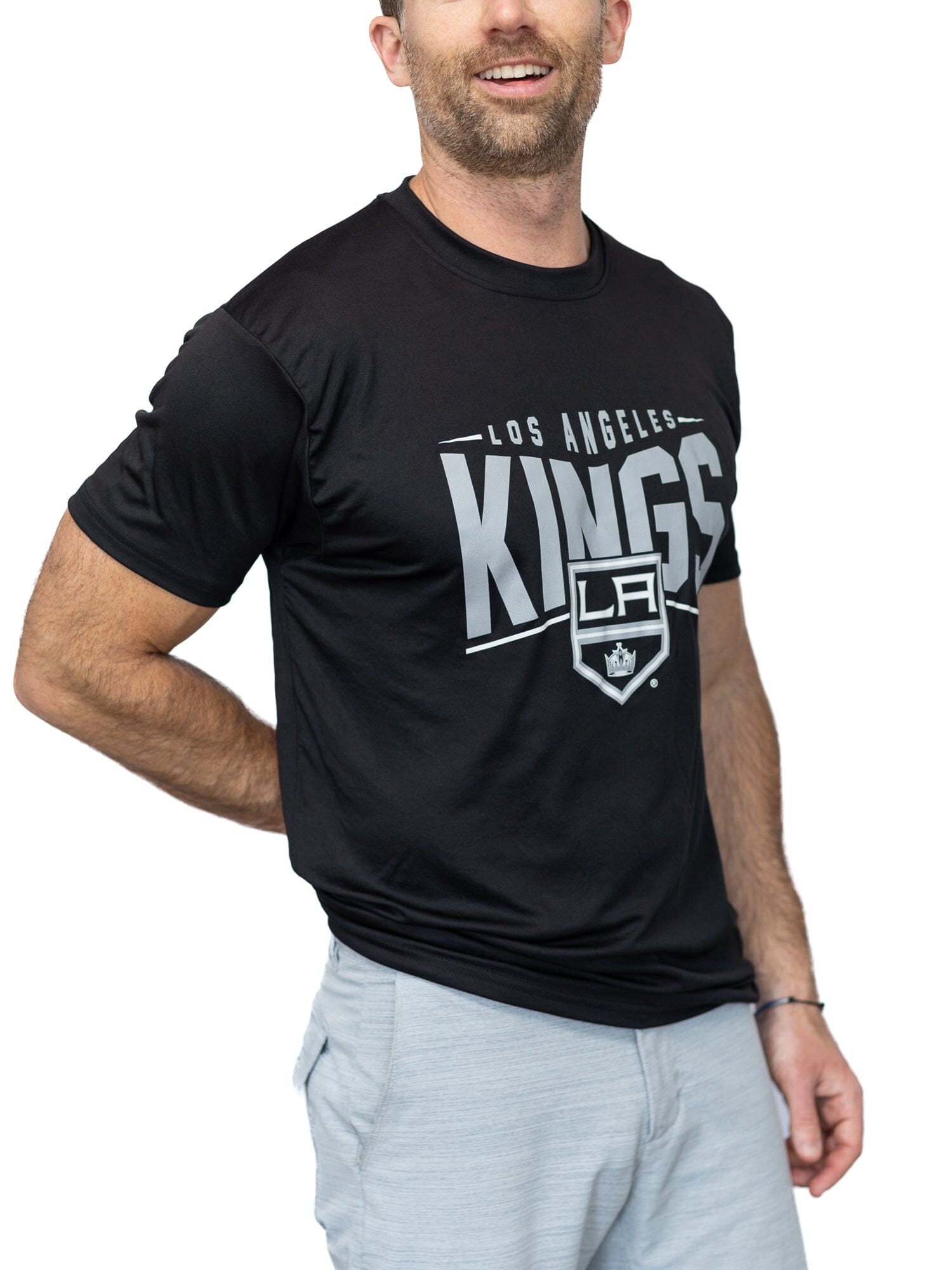 Bench Clearers Los Angeles Kings Full Fandom Moisture Wicking T-Shirt - S / Black / Polyester