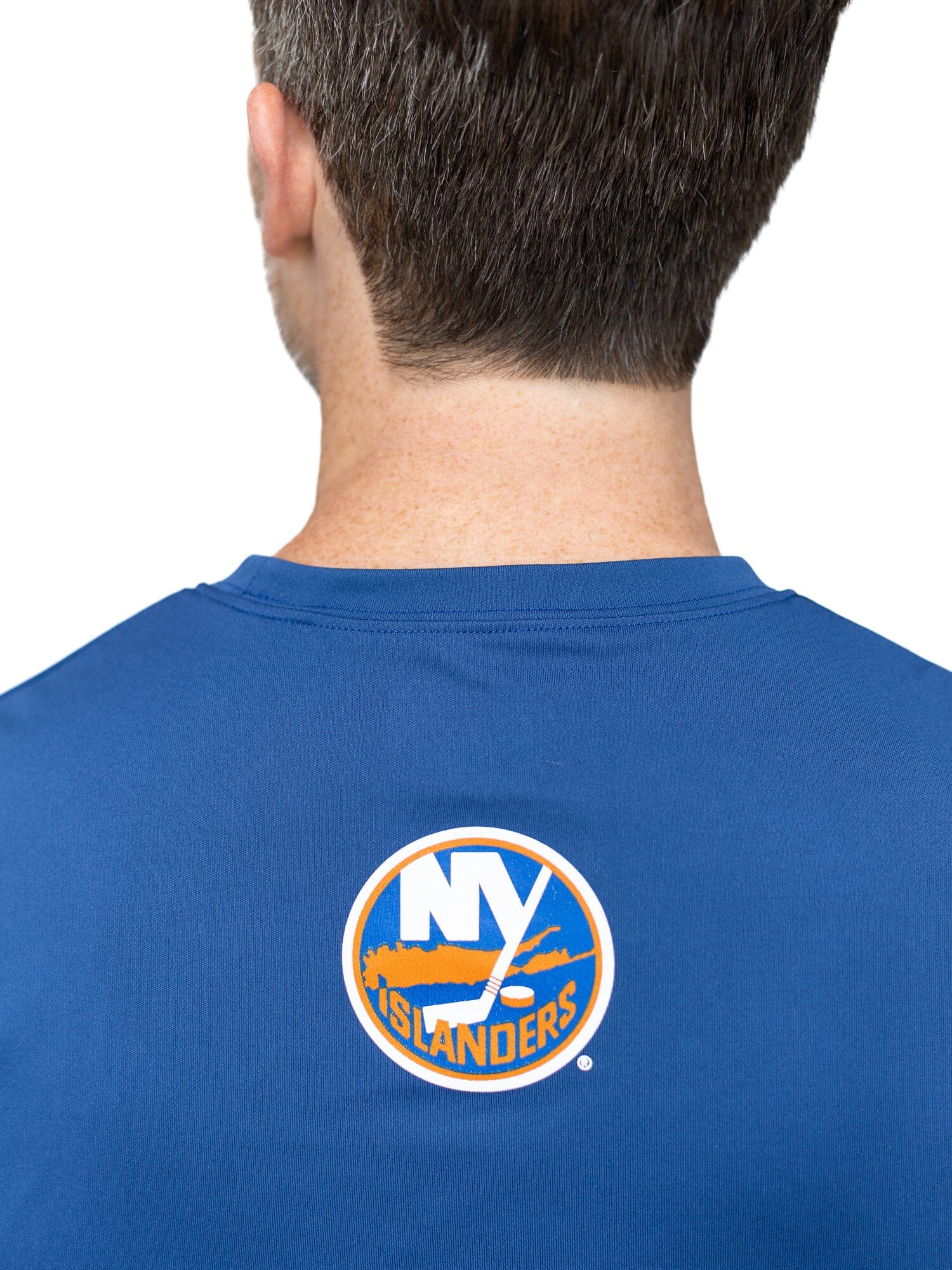 New York Islanders "Full Fandom" Moisture Wicking T-Shirt - Back Logo