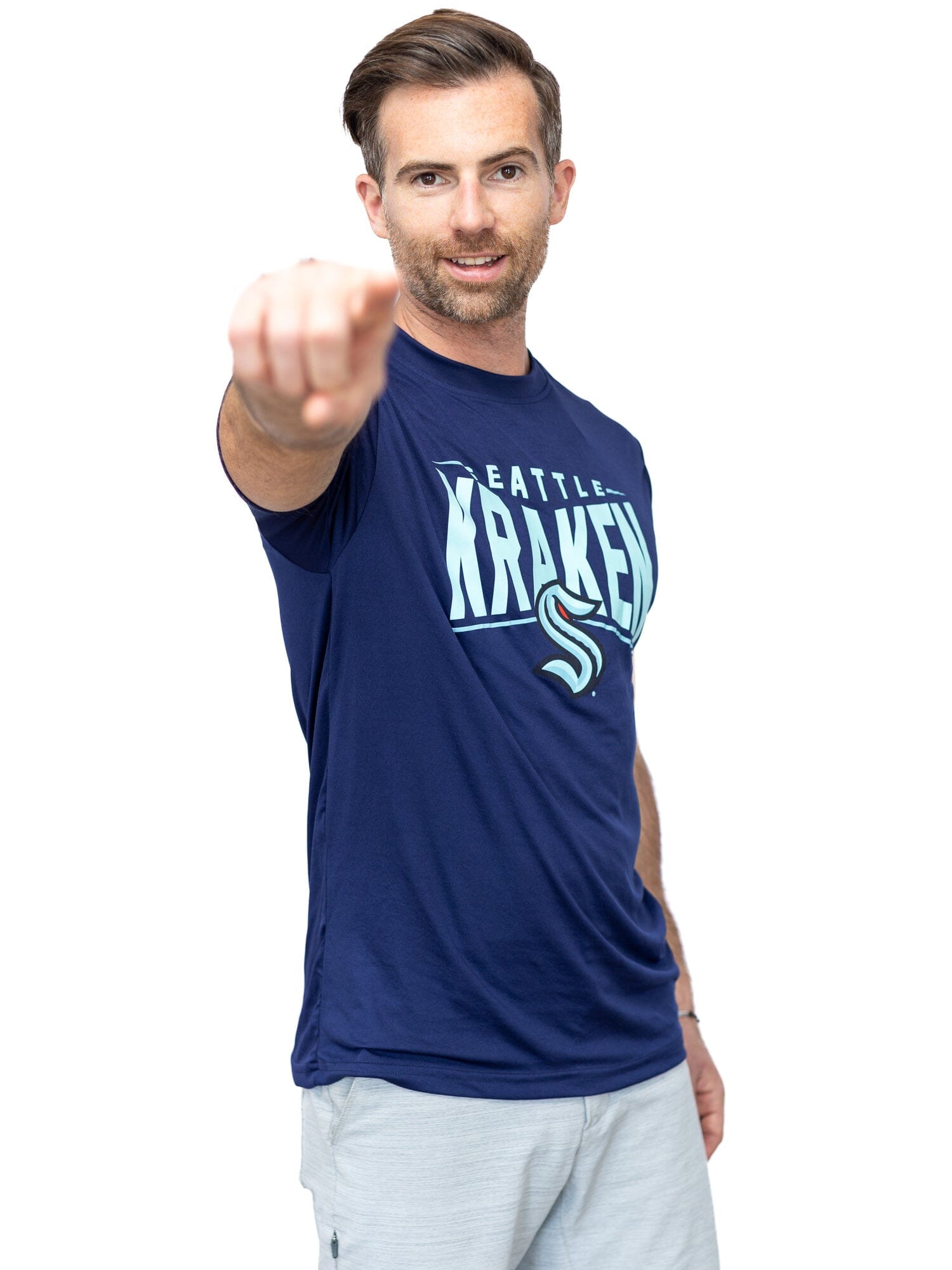 Seattle Kraken "Full Fandom" Moisture Wicking T-Shirt - Front 2