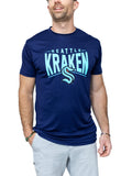 Seattle Kraken "Full Fandom" Moisture Wicking T-Shirt T-Shirt BenchClearers S Blue Polyester