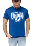 Tampa Bay Lightning "Full Fandom" Moisture Wicking T-Shirt T-Shirt BenchClearers S Blue Polyester