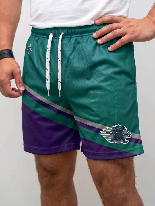  Bench Clearers Tampa Bay Tritons Hockey Shorts - MODEL FRONT