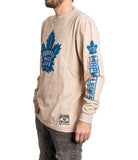 Toronto Maple Leafs Oatmeal Acid Washed Long Sleeve Shirt