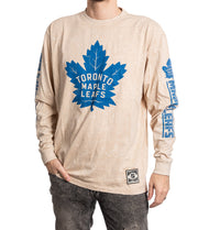 Toronto Maple Leafs Oatmeal Acid Washed Long Sleeve Shirt